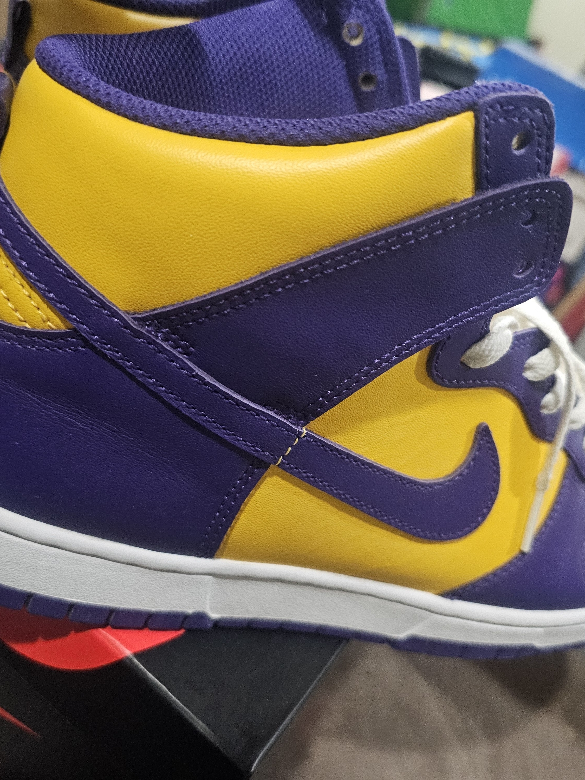 Nike Purple & Yellow High-Top Sneakers